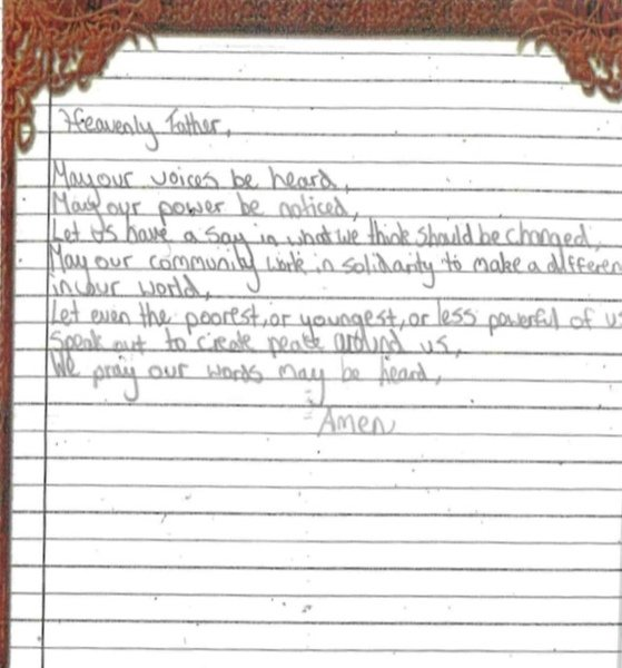 Photo of student work